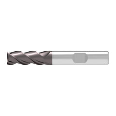 Corner Chamfer End Mill: 7.00 mm Dia, 16.00 mm LOC, 3 Flute, 0.15 mm Chamfer Width, Solid Carbide