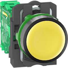 Wireless Pushbutton Systems; Type of Receiver: Non-Programmable; Operation Type: Maintained (MA); Color: Yellow; Material: Plastic; Action: Maintained