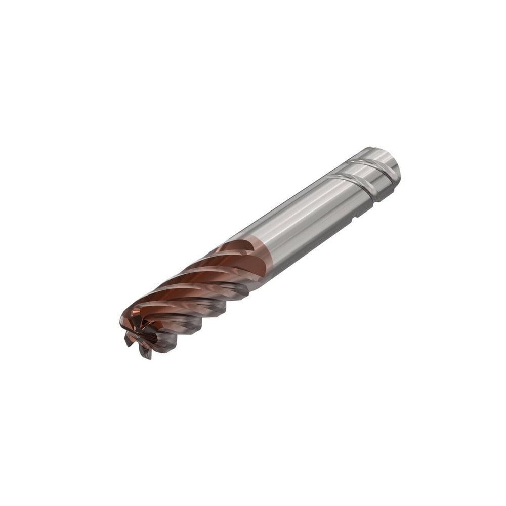 Corner Radius End Mill: 20.00 mm Dia, 45.00 mm LOC, 1.00 mm Radius, 6 Flute, Solid Carbide