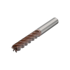 Corner Radius End Mill: 16.00 mm Dia, 65.00 mm LOC, 2.00 mm Radius, 6 Flute, Solid Carbide