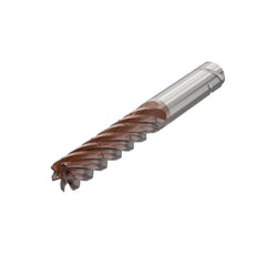 Corner Radius End Mill: 16.00 mm Dia, 65.00 mm LOC, 0.05 mm Radius, 6 Flute, Solid Carbide