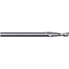 Ball End Mill: 3/64" Dia, 9/64" LOC, 2 Flute, Solid Carbide