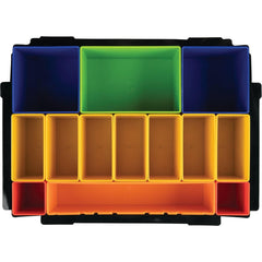 Tool Box Case & Cabinet Accessories; Accessory Type: Insert Tray with Colored Compartments and Foam Lid; Material: Plastic; Overall Thickness: 15.59 in; Overall Width: 12; Overall Height: 3.15 in