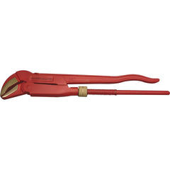 Pipe Wrenches; Wrench Type: NonSparking, Corner Pipe Wrench 45 Deg, Swedish; Maximum Pipe Capacity (Inch): 2; Overall Length (mm): 550.0000; Material: Aluminum Bronze; Jaw Texture: Serrated