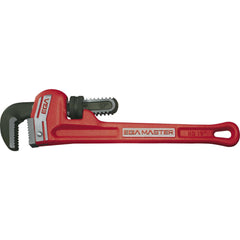 Pipe Wrenches; Wrench Type: Heavy-Duty Pipe; Maximum Pipe Capacity (Inch): 2-1/2; Overall Length (Inch): 18; Overall Length (mm): 450.0000; Material: Ductile Iron, Alloy Steel, Chromium-Vanadium Steel; Jaw Texture: Serrated