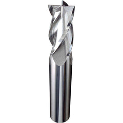 Square End Mill: 27/64" Dia, 3/4" LOC, 4 Flute, Solid Carbide