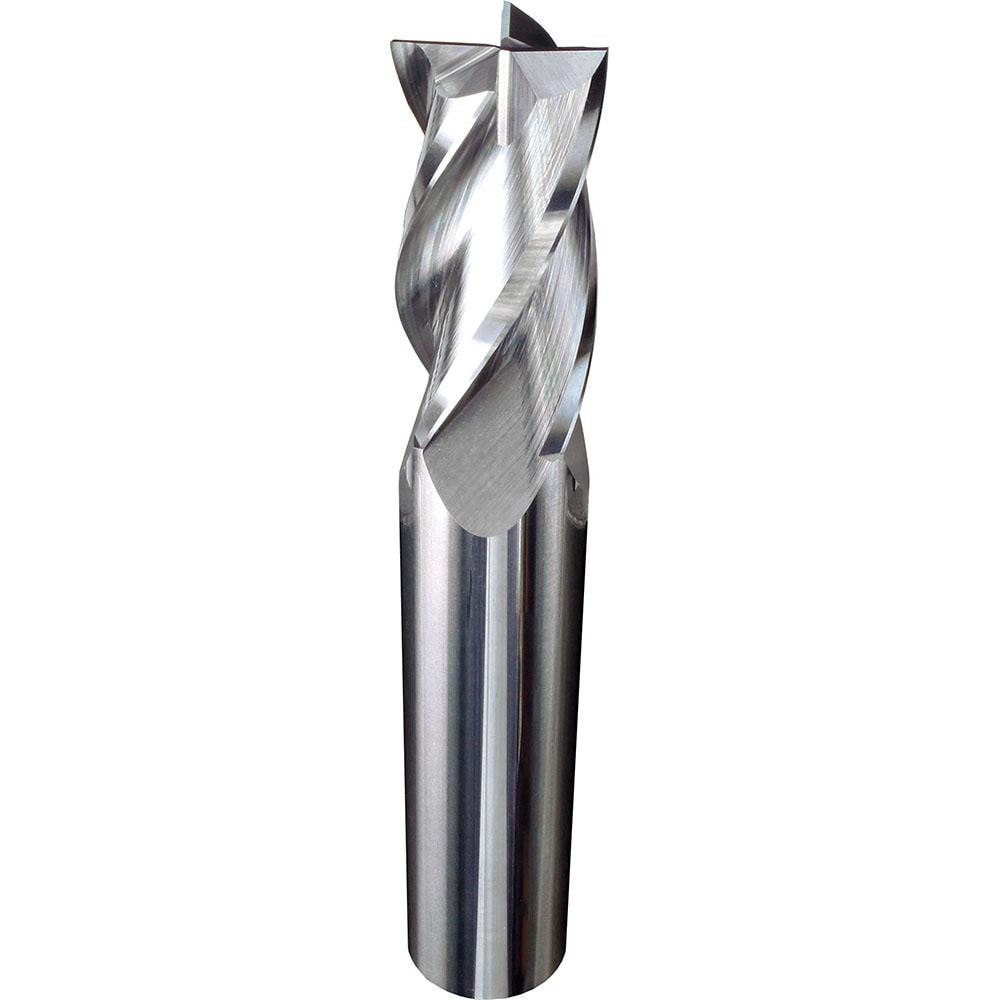 Square End Mill: 3/8" Dia, 1-3/4" LOC, 4 Flute, Solid Carbide