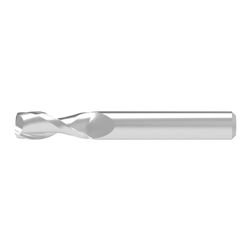 Corner Chamfer End Mill: 2.50 mm Dia, 6.00 mm LOC, 2 Flute, 0.07 mm Chamfer Width, Solid Carbide