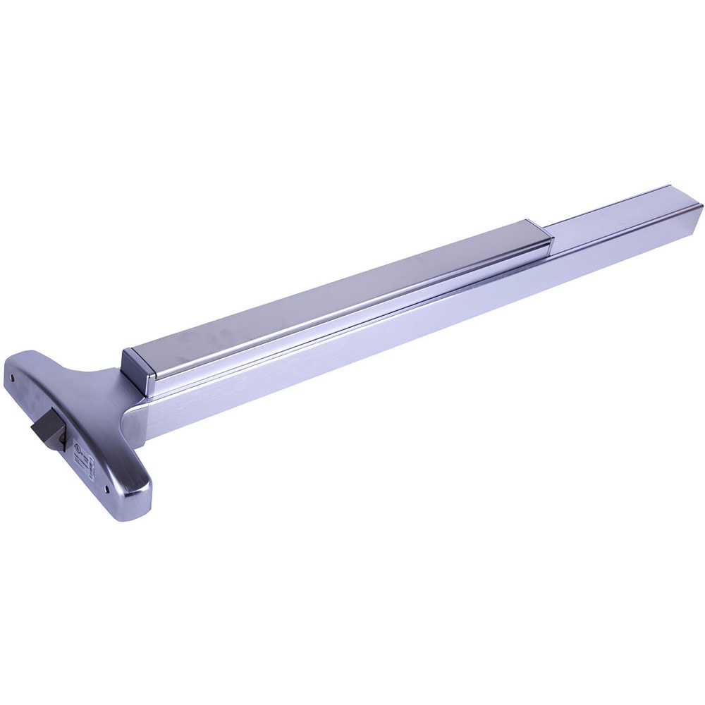 Push Bars; Material: Metal; Locking Type: Exit Device Only; Maximum Door Width: 3 ft; Finish/Coating: Satin Chrome; Minimum Door Width: 2.66 ft