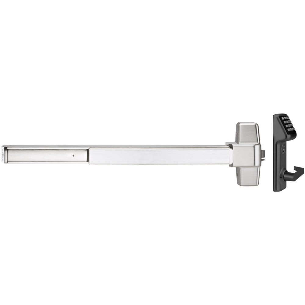 Push Bars; Material: Metal; Locking Type: Exit Device Only; Maximum Door Width: 3.16 ft; Finish/Coating: Satin Stainless Steel; Minimum Door Width: 2.75 ft