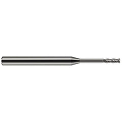 Square End Mill: 1/32" Dia, 3/32" LOC, 4 Flute, Solid Carbide