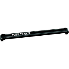 Push Bars; Material: Metal; Locking Type: Exit Device Only; Maximum Door Width: 3.5 ft; Finish/Coating: Black Anodized Aluminum; Minimum Door Width: 3.5 ft