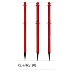 Pedestrian Barrier Kits; Chain Material: Polyethylene; Post Material: HDPE; Surface Pattern: Solid Color; Chain Color: Red; Post Color: Red; Chain Trade Size: 8; Inside Link Length: 1.32 in; Inside Link Width: 0.47