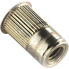 Press Fit Threaded Inserts; Product Type: Flanged; For Material Type: Metal; Material: Steel; System of Measurement: Inch; Overall Length (Decimal Inch): 0.4750; Thread Size: #10-32; Insert Diameter (Decimal Inch): 0.2960; Hole Diameter (Decimal Inch): 0.