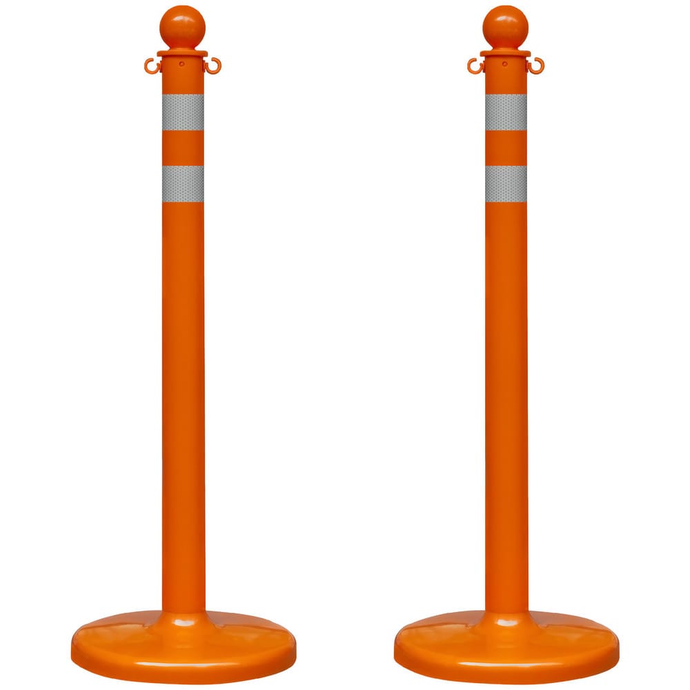 Barrier Posts; Post Type: Standard Post; Post Material: Polyethylene, Plastic; Base Material: Plastic; Surface Style: Striped