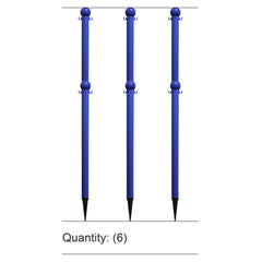 Pedestrian Barrier Kits; Chain Material: Polyethylene; Post Material: HDPE; Surface Pattern: Solid Color; Chain Color: Blue; Post Color: Blue; Chain Trade Size: 8; Inside Link Length: 1.32 in; Inside Link Width: 0.47