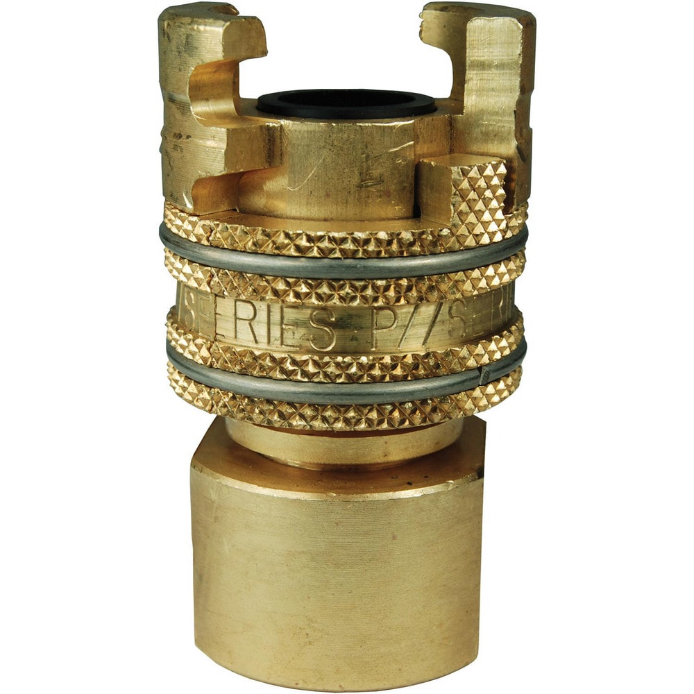 Pneumatic Hose Fittings & Couplings; Fitting Type: Air Hose; Type: Coupler; Coupling Type: Coupler; Interchange Type: Thor Finger-Lock; Thread Type: NPTF; Coupler Size: 0.5; Material: Brass; Thread Standard: Female NPT