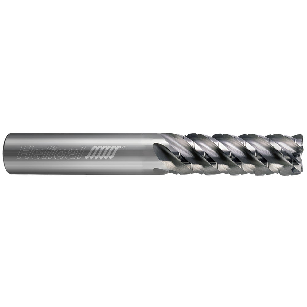 Corner Radius End Mill: 3/16" Dia, 1/2" LOC, 0.0100" Radius, 5 Flute, Solid Carbide