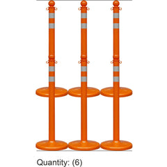 Pedestrian Barrier Kits; Chain Material: Polyethylene; Post Material: HDPE; Surface Pattern: Reflective; Chain Color: Yellow; Post Color: Yellow; Chain Trade Size: 8; Inside Link Length: 1.32 in; Inside Link Width: 0.47