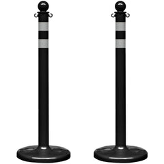 Barrier Posts; Post Type: Standard Post; Post Material: Polyethylene, Plastic; Base Material: Plastic; Surface Style: Striped