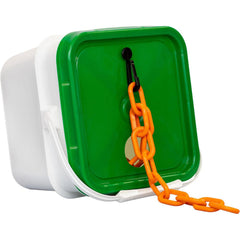 Barrier Rope & Chain; Type: Safety Chain; Snap End Material: Polyethylene, Plastic; Hook Fitting Material: Plastic; Color: Safety Orange; Link Type: Straight Link; Rope/ Chain Material: Polyethylene, Plastic