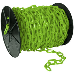 Barrier Rope & Chain; Type: Safety Chain; Snap End Material: Polyethylene, Plastic; Hook Fitting Material: Plastic; Color: Safety Green; Link Type: Straight Link; Rope/ Chain Material: Polyethylene, Plastic