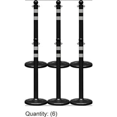 Pedestrian Barrier Kits; Chain Material: Polyethylene; Post Material: HDPE; Surface Pattern: Reflective; Chain Color: Red; Post Color: Red; Chain Trade Size: 8; Inside Link Length: 1.32 in; Inside Link Width: 0.47