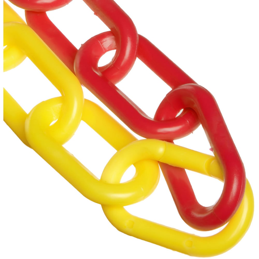 Barrier Rope & Chain; Type: Safety Chain; Snap End Material: Polyethylene, Plastic; Hook Fitting Material: Plastic; Color: Red, Yellow; Link Type: Straight Link; Rope/ Chain Material: Polyethylene, Plastic