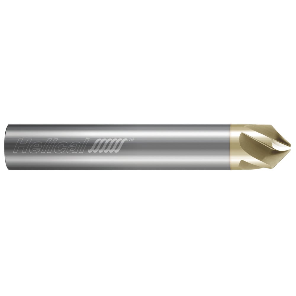 Chamfer Mill: 1/2" Dia, 1/2" Shank Dia, 100.00 deg, 5 Flute, Solid Carbide, Single End