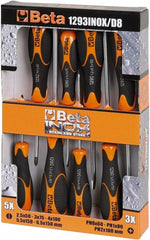 Screwdriver Set: 8 Pc, Phillips & Slotted