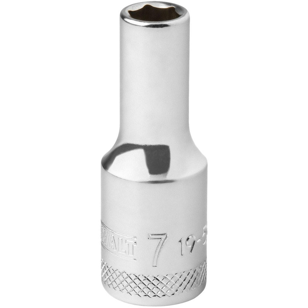 Deep  Hand Socket: 3/8" Drive, 7.00 mm Socket, 6-Point