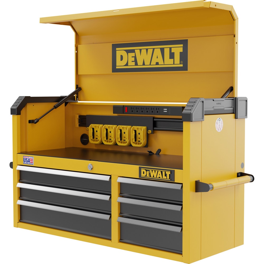 Bases & Risers & Add-Ons; Load Capacity (Lb.): 100.000; Load Capacity (Lb.): 100; For Use With: Dewalt Workshop Storage System; Overall Height (Inch): 28; Material: Steel; Color: Yellow; Number Of Drawers: 6.000; Overall Depth (Decimal Inch): 41.0000; Ove