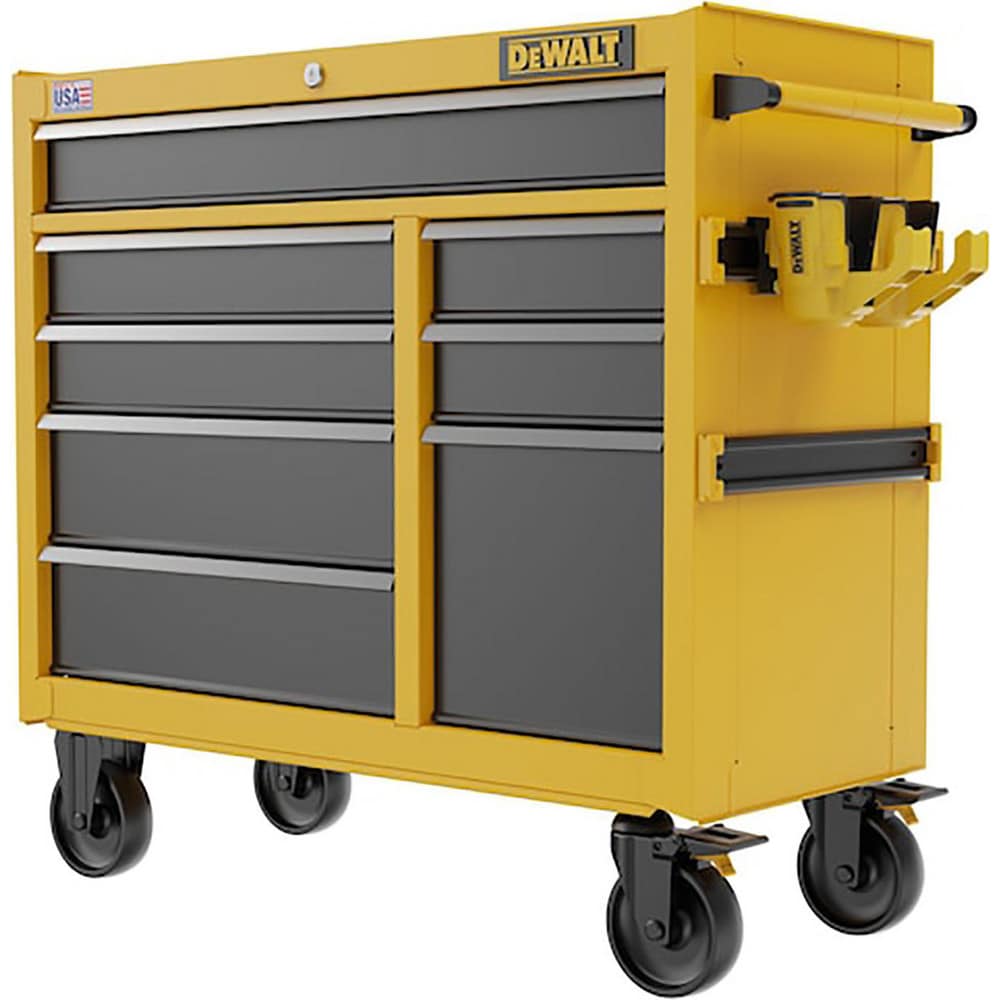 Steel Tool Roller Cabinet: 20" Wide, 36" High, 41" Deep, 8 Drawer