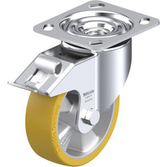 Top Plate Casters; Mount Type: Plate; Number of Wheels: 1.000; Wheel Diameter (Inch): 3-1/8; Wheel Material: Polyurethane; Wheel Width (Inch): 1-1/4; Wheel Color: Gray