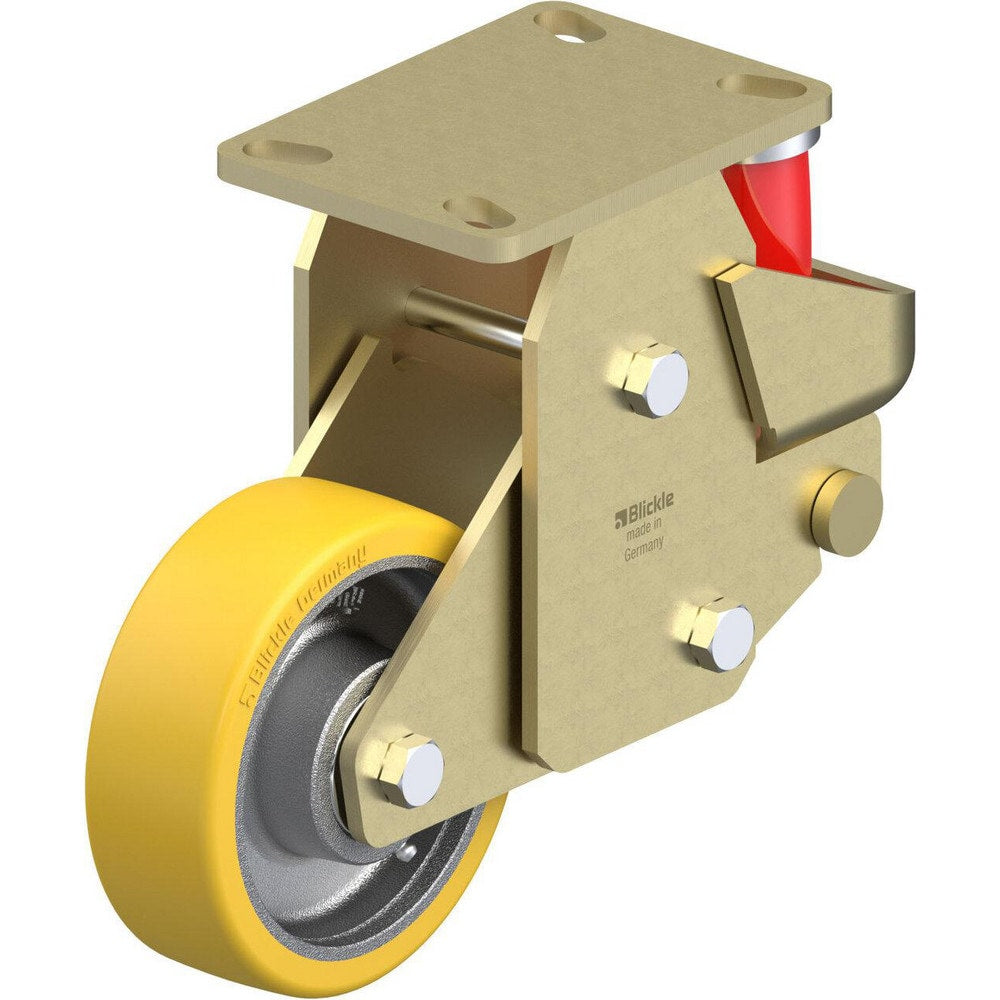 Top Plate Casters; Mount Type: Plate; Number of Wheels: 1.000; Wheel Diameter (Inch): 4; Wheel Material: Rubber; Wheel Width (Inch): 1-1/4; Wheel Color: Gray