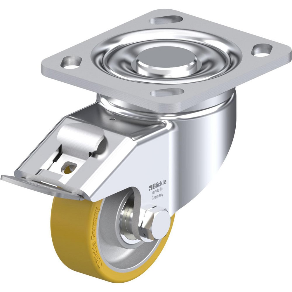 Top Plate Casters; Mount Type: Plate; Number of Wheels: 1.000; Wheel Diameter (Inch): 6; Wheel Material: Polyurethane; Wheel Width (Inch): 2; Wheel Color: Light Brown