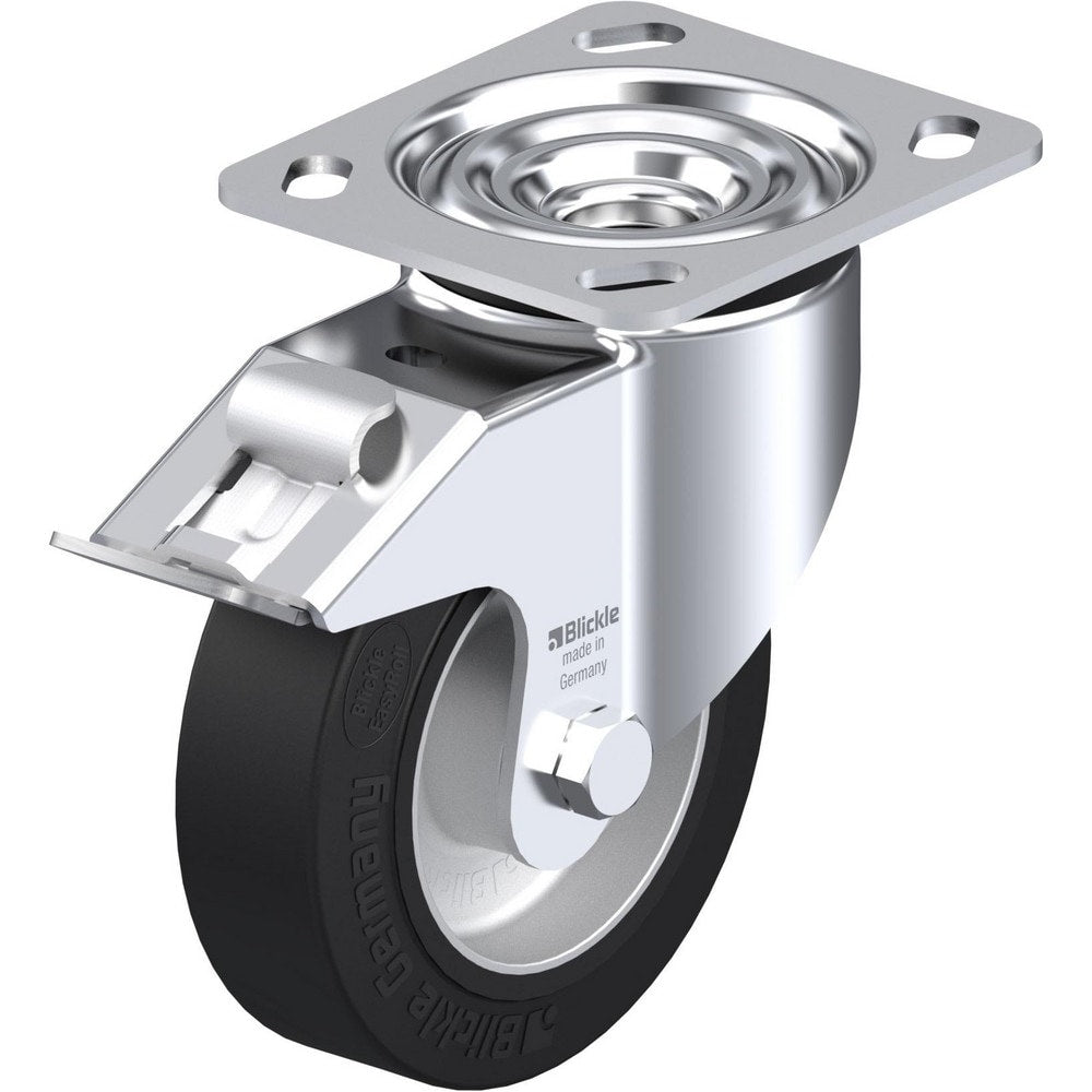 Top Plate Casters; Mount Type: Plate; Number of Wheels: 1.000; Wheel Diameter (Inch): 5; Wheel Material: Synthetic; Wheel Width (Inch): 1-1/4; Wheel Color: Black