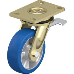 Top Plate Casters; Mount Type: Plate; Number of Wheels: 1.000; Wheel Diameter (Inch): 8; Wheel Material: Polyurethane; Wheel Width (Inch): 2; Wheel Color: Light Brown