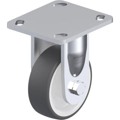 Top Plate Casters; Mount Type: Plate; Number of Wheels: 1.000; Wheel Diameter (Inch): 4; Wheel Material: Rubber; Wheel Width (Inch): 1-1/4; Wheel Color: Gray