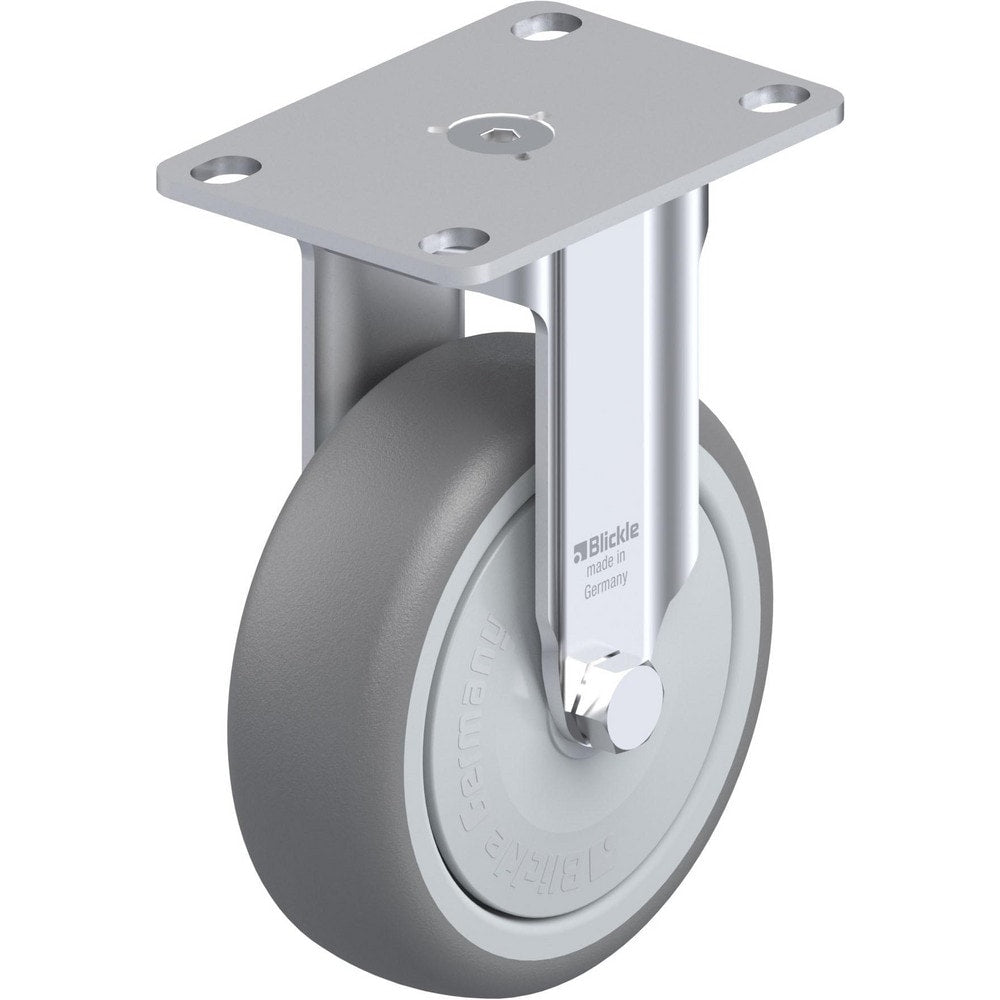 Top Plate Casters; Mount Type: Plate; Number of Wheels: 1.000; Wheel Diameter (Inch): 3-1/8; Wheel Material: Rubber; Wheel Width (Inch): 1-1/4; Wheel Color: Gray