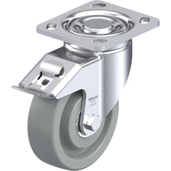 Top Plate Casters; Mount Type: Plate; Number of Wheels: 1.000; Wheel Diameter (Inch): 4; Wheel Material: Synthetic; Wheel Width (Inch): 1-3/16; Wheel Color: Dark Gray