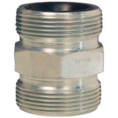 Ground Joint Hose Couplings; Thread Type: MNPSM; Thread Size: 1; Type: Double Spud; Material: Plated Steel; Size: 1/2 in; Style: Double Spud