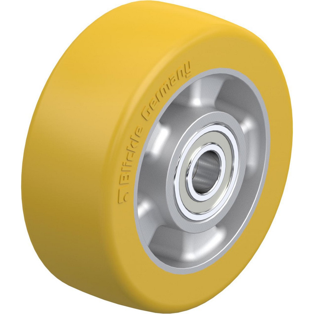 Rigid & Swivel Caster Wheel: Polyurethane, 5-1/2" Dia, 2-1/8" Wide