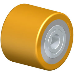 Rigid & Swivel Caster Wheel: Polyurethane, 3-1/4" Dia, 2-9/16" Wide