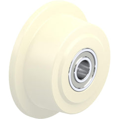 Rigid & Swivel Caster Wheel: Synthetic, 2" Dia, 1-1/4" Wide