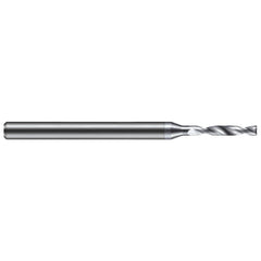 Micro Drill Bit: 0.0937" Dia, 180 deg, Solid Carbide