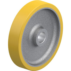 Rigid & Swivel Caster Wheel: Polyurethane, 10" Dia, 2" Wide