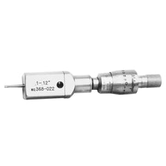 Mechanical Inside Micrometers; Minimum Measurement (Decimal Inch): 0.1000; Maximum Measurement (Decimal Inch): 0.1200; Rod Type: Solid; Thimble Type: Ratchet Stop