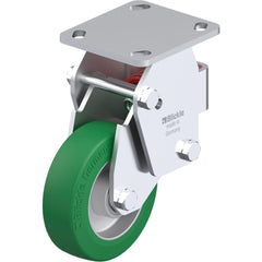 Top Plate Casters; Mount Type: Plate; Number of Wheels: 1.000; Wheel Diameter (Inch): 8; Wheel Material: Rubber; Wheel Width (Inch): 2; Wheel Color: Black