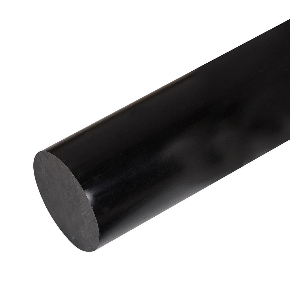 Plastic Rod: 48" Long, 1" Dia, Black, Opaque, 5000 - 1000 psi Tensile Strength